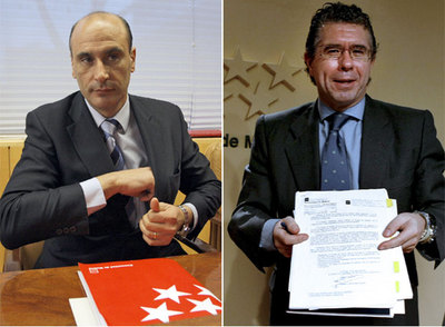 Sergio Gamón (a la izquierda) y el consejero de Interior, Francisco Granados.