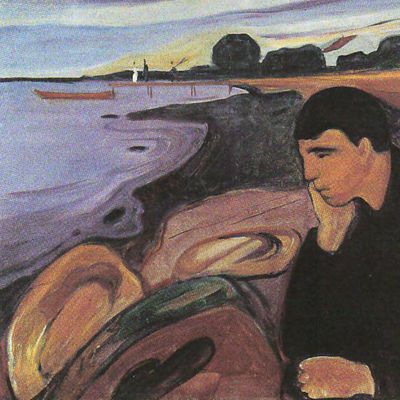  Melancolía  (1894-1896), de Edvard Munch.