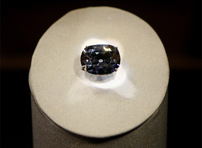 El diamante  Hope,  tal y como se muestra en Washington.