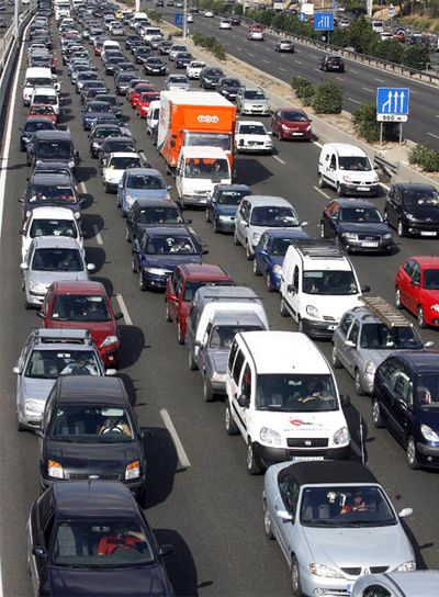 Atascazo en la M-30: tres horas