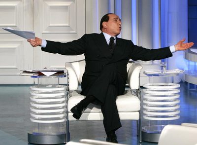 Silvio Berlusconi, entrevistado durante la campaña electoral del año pasado en el programa  Porta a porta  de la RAI.