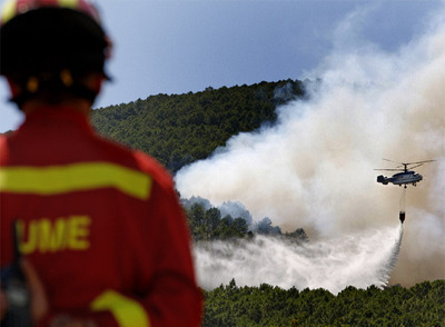 Incendio ocurrido este verano en el Valle del Tiétar.
