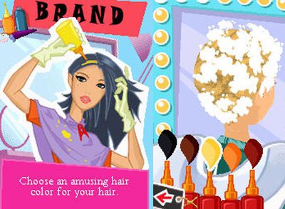  Una pantalla de   Imagina ser diseñadora de moda .