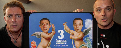 Fermí Fernandes y Toni Albà, ayer al presentar  El Messies  en la Villarroel.