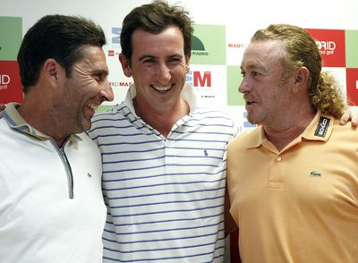 Olazábal, Gonzalo Fernández-Castaño y Jiménez, ayer en Madrid.