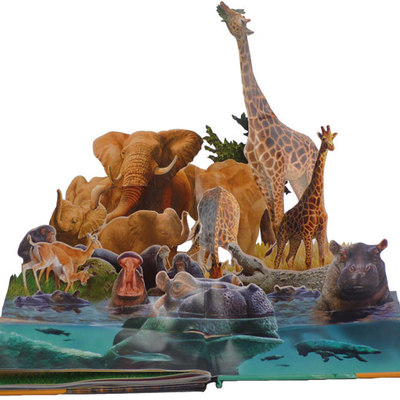Desplegable del libro  Récords del mundo animal   (Larousse), incluido en   Enciclopedia increíble para 8 años. 