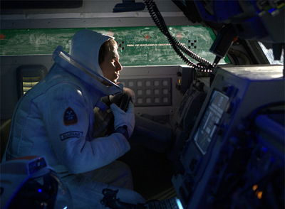 Sam Rockwell, en una imagen del filme, que encarna a un solitario minero en la Luna.