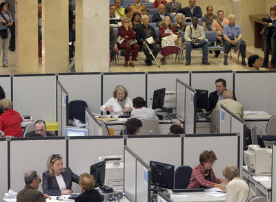 Oficina de la Agencia Tributaria, en Madrid.