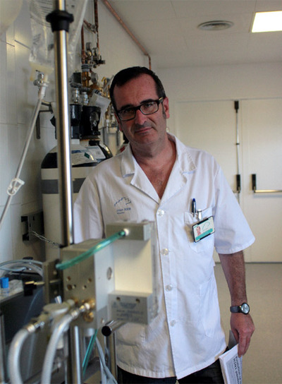 Jordi Rello, en el hospital Joan XXIII de Tarragona.