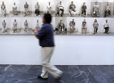 Un aspecto de la exposición   Vidas minadas. 10 años después,   en la Sala Orive de Córdoba.