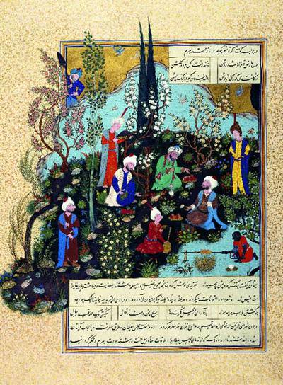  Joven hablando con un derviche  (Irán, 1590).