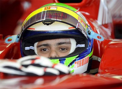 Felipe Massa, ayer al volante del Ferrari de 2007.