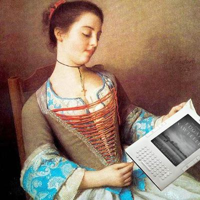   La bella lectora  , de Jean Etienne Liotard, lee un texto publicado tres siglos después.