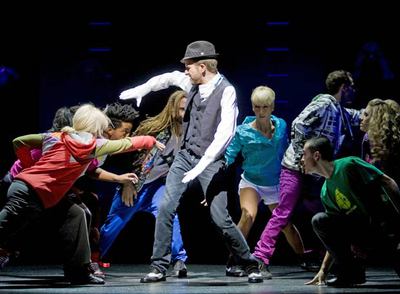 Ensayo de  40 El Musical,  en el teatro Rialto.