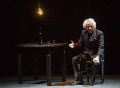 Rafael Álvarez  El Brujo,  en el ensayo general de  El testigo,  el pasado miércoles en Sevilla.