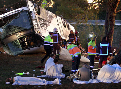 Detenido el conductor del autocar en el que murió una menor en Girona