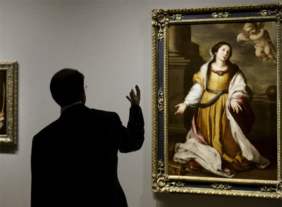 Benito Navarrete, comisario de la exposición  El joven Murillo   explica  Santa Catalina de Alejandría mártir. 