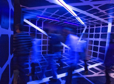 FOTOGALERIA: Vista de la exposición de Cerdà y el futuro de Barcelona en el CCCB, en la que uno puede sentirse dentro del Eixample