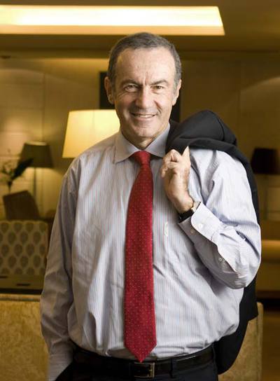 Andrés Oppenheimer, durante la entrevista, ayer en Madrid.