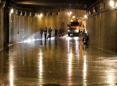 Pequeñas inundaciones y balsas de agua por las lluvias