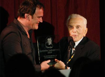 Tarantino, con Kirk Douglas.