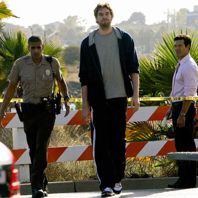 Gasol, en una escena de la serie  CSI: Miami. 