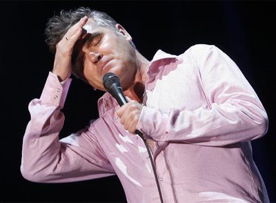 El cantante Morrissey en uno de sus conciertos.