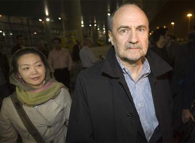 Inspectores del OIEA a su llegada al aeropuerto internacional de Teherán.