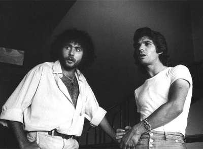 Diego Carrasco y Camarón durante la grabación de  La leyenda del tiempo. 