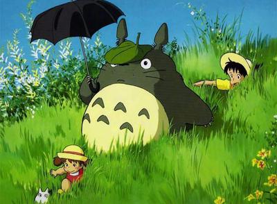 Un fotograma de  Mi vecino Totoro.  
