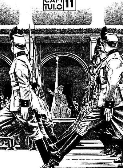 Viñeta del  Hitler,  de Mizuki.