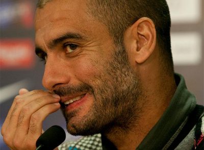 Guardiola, ayer, en la rueda de prensa.