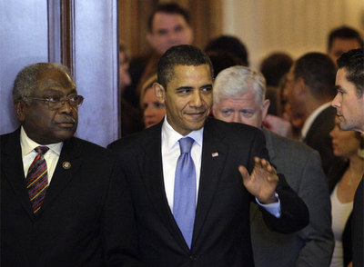 Barack Obama, tras su intervención ante el Grupo Demócrata de la Cámara de Representantes.