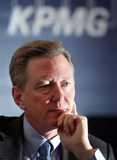 Tim Flynn, presidente de KPMG, en un momento de la entrevista.