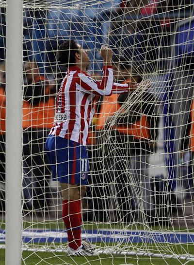 Maxi, durante el Atlético-Marbella.