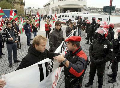 Protesta de los radicales en San Sebastián