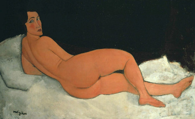  Desnudo echado sobre el costado izquierdo , de  Amedeo Modigliani.