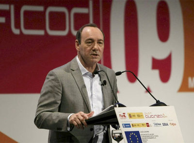 Kevin Spacey, durante su intervención ayer en Ficod'09.