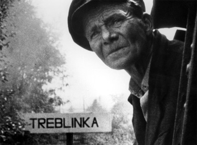 Fotograma del filme  Shoah   de Claude Lanzmann en el que se ve a uno de los supervivientes del campo de Treblinka. 