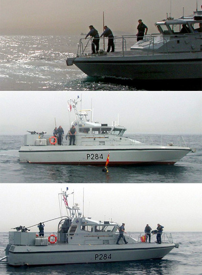 LA 'NAVY' RECOGE EL BLANCO AMETRALLADO