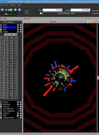 El gran acelerador logra las primeras colisiones de partículas