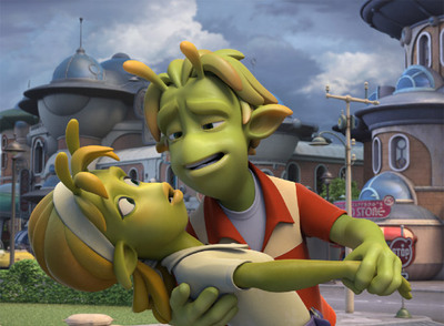 Un fotograma de  Planet 51. 