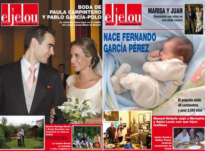 Dos portadas de la revista, que se publica mensualmente.