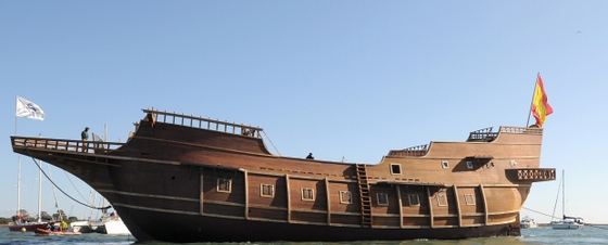 El galeón Andalucía es una réplica de las naos españolas del siglo XVII