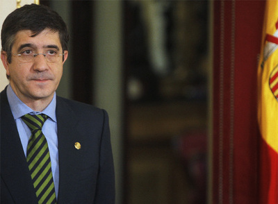 El  lehendakari,  Patxi López, durante los actos de homenaje a la Constitución en el Congreso.