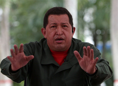Hugo Chávez durante la emisión de  Aló Presidente,  ayer en Maracay.