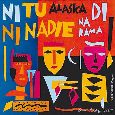 Portada para  Ni tú ni nadie  (1985), disco de Alaska y Dinarama, realizada por Carlos Berlanga.