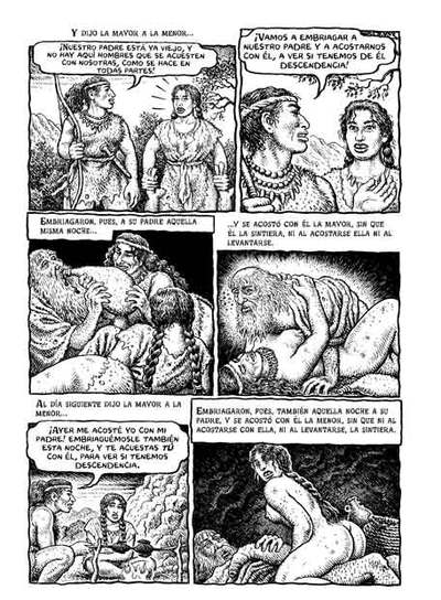 Página de  Génesis   (La Cúpula),  de Robert Crumb.
