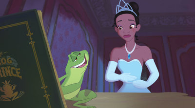Tiana, la princesa negra, de la película de Disney  Tiana y el sapo. 