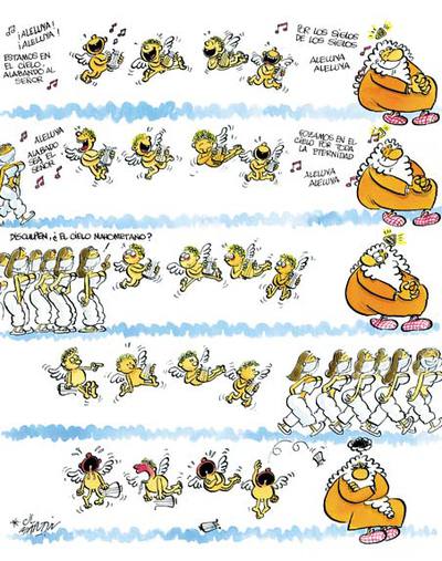Una de las viñetas de la serie   ¡Dios mío!,   del humorista gráfico José Luis Martín.